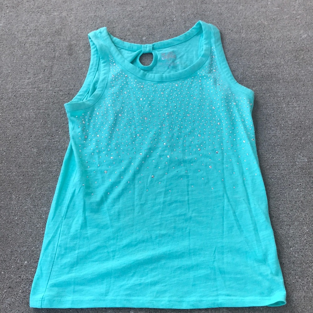 Justice tank with cute silver beading  size 16